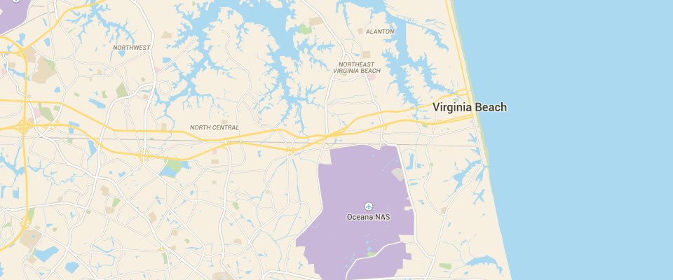 Virginia Beach Dumpster Rental Service Area Map